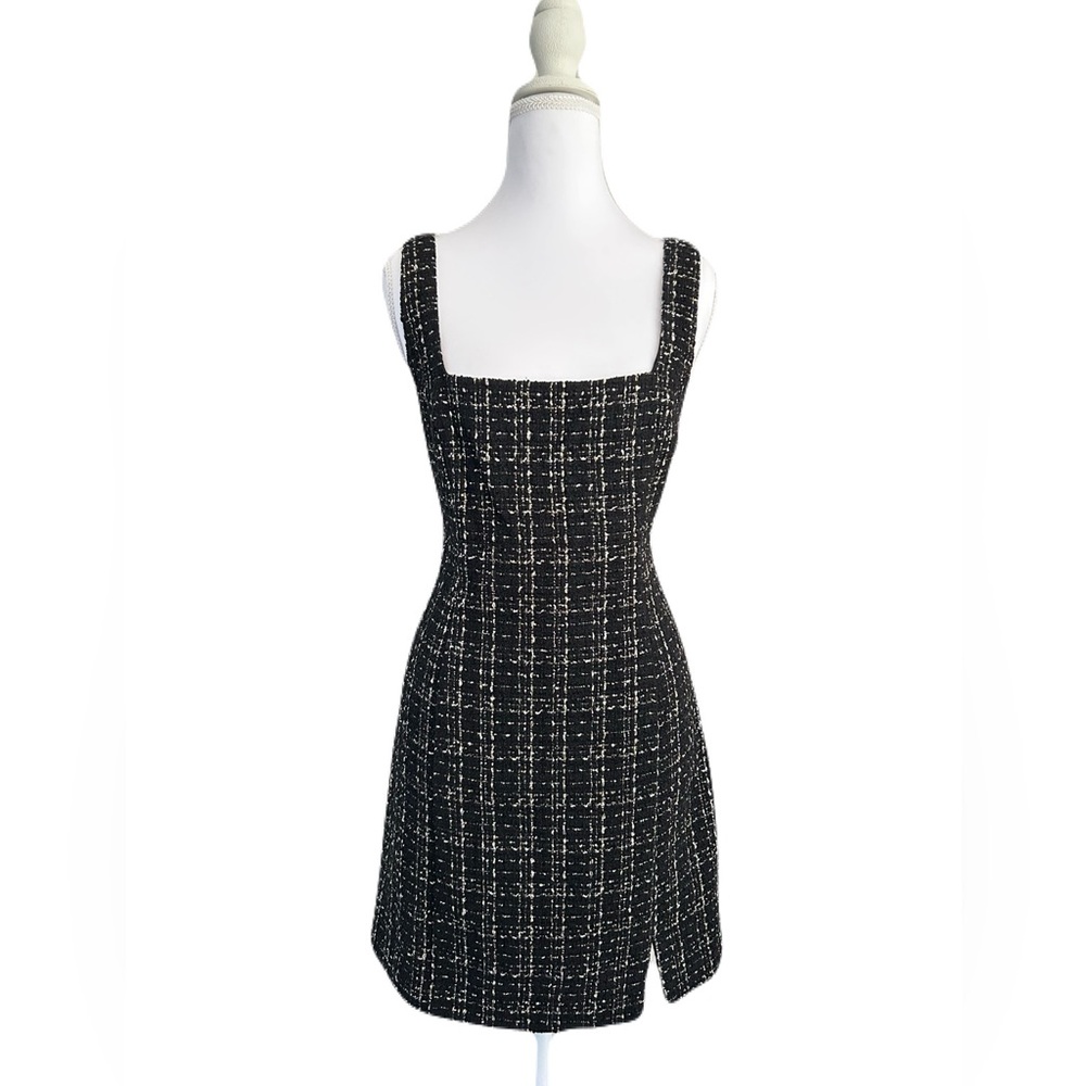 WAYF Black Sophie Tweed Mini Dress Medium